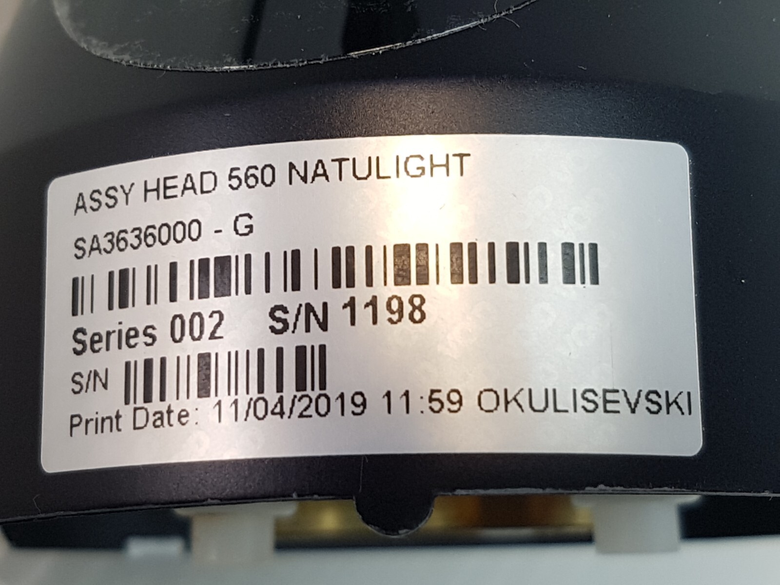 Lumenis NatuLight SR Optical Treatment Head SA3636000, SR560, 2019