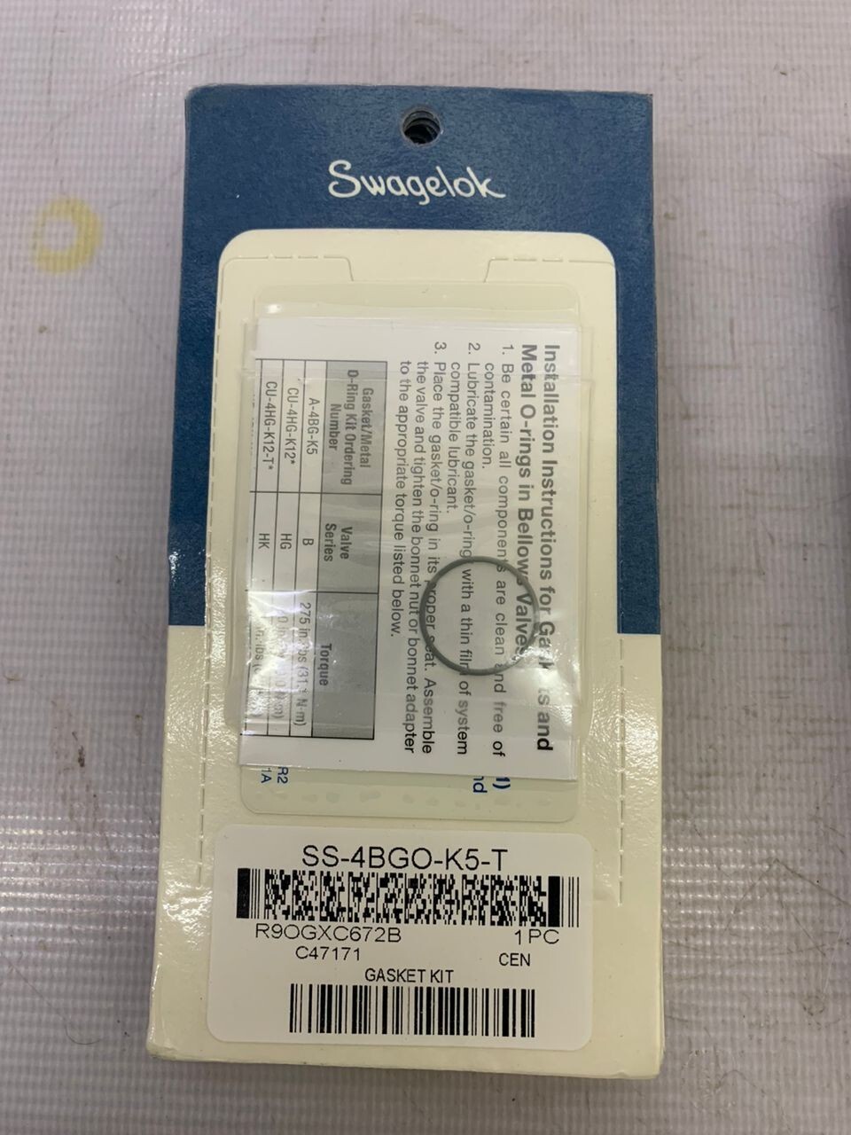 Swagelok / Gasket Kit / SS-4BGO-K5-T
