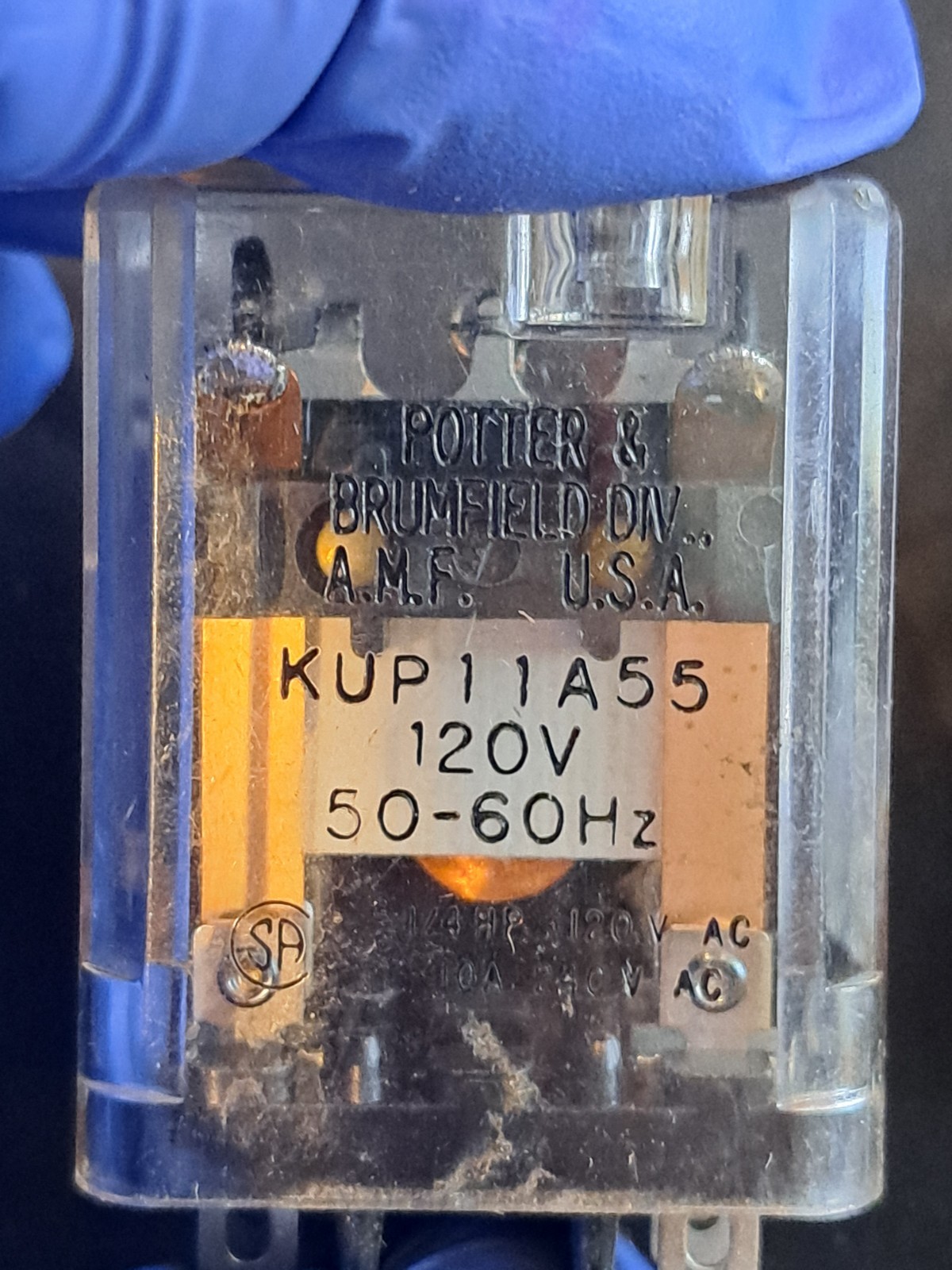 Lot of 4 Potter & Brumfield Relays 120 V AC KUP Series Mixed Types – KUP1A55 KUP