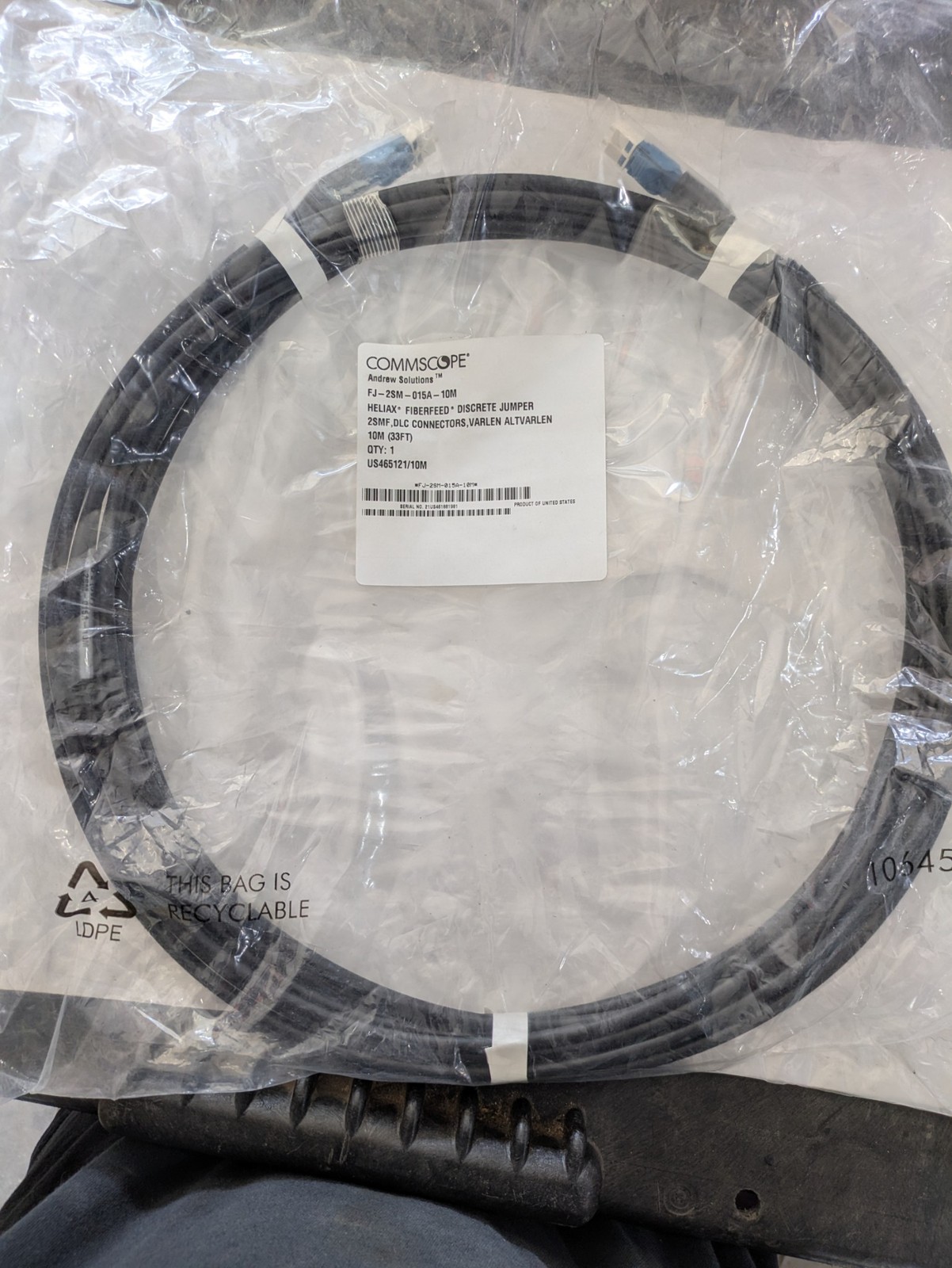 CommScope FJ-2SM-015A-10M Fiber Optic Patch Cable 10m 33ft DLC