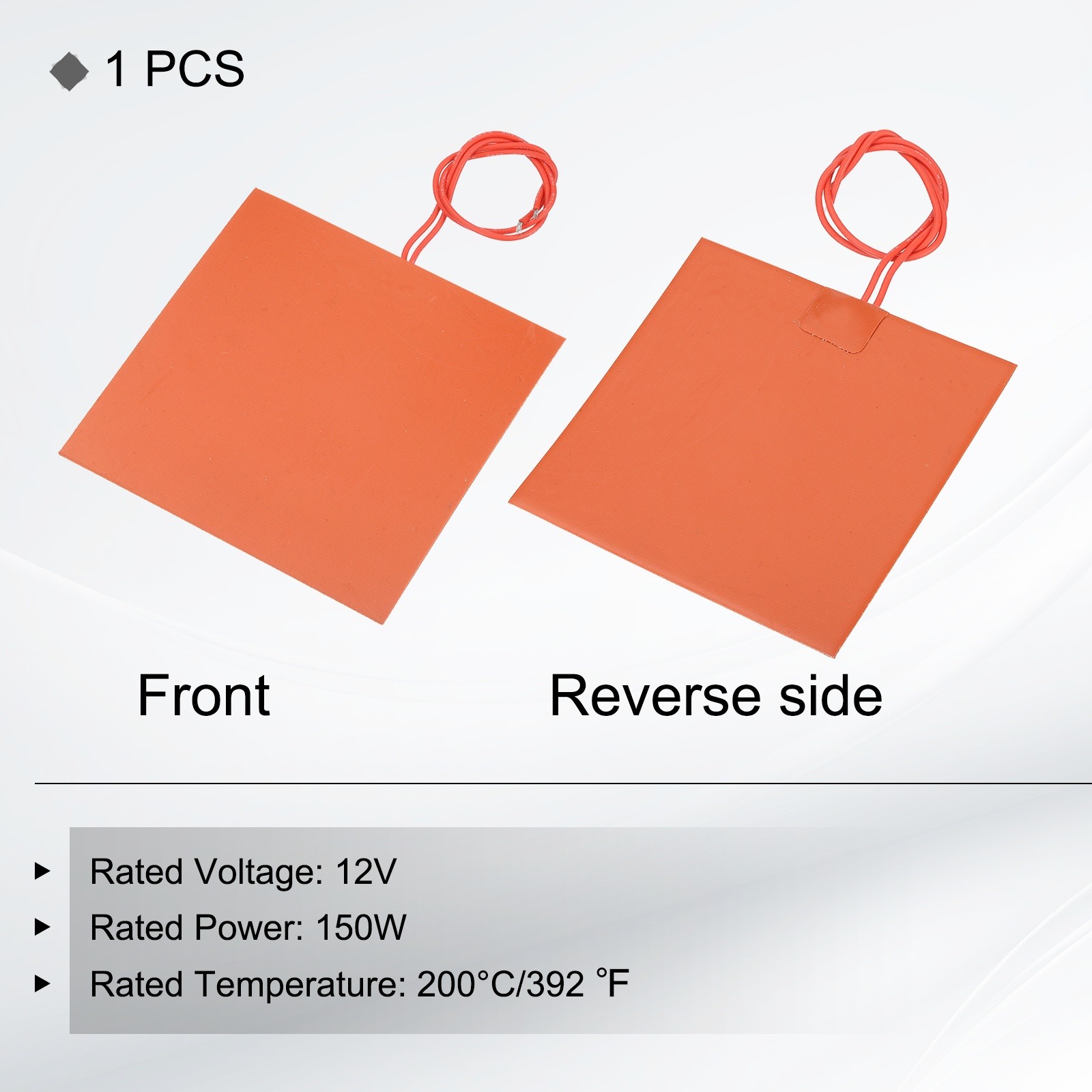 Silicone Heating Pad 12V 150W Heater Film Plate 150mmx150mm Heater Mat