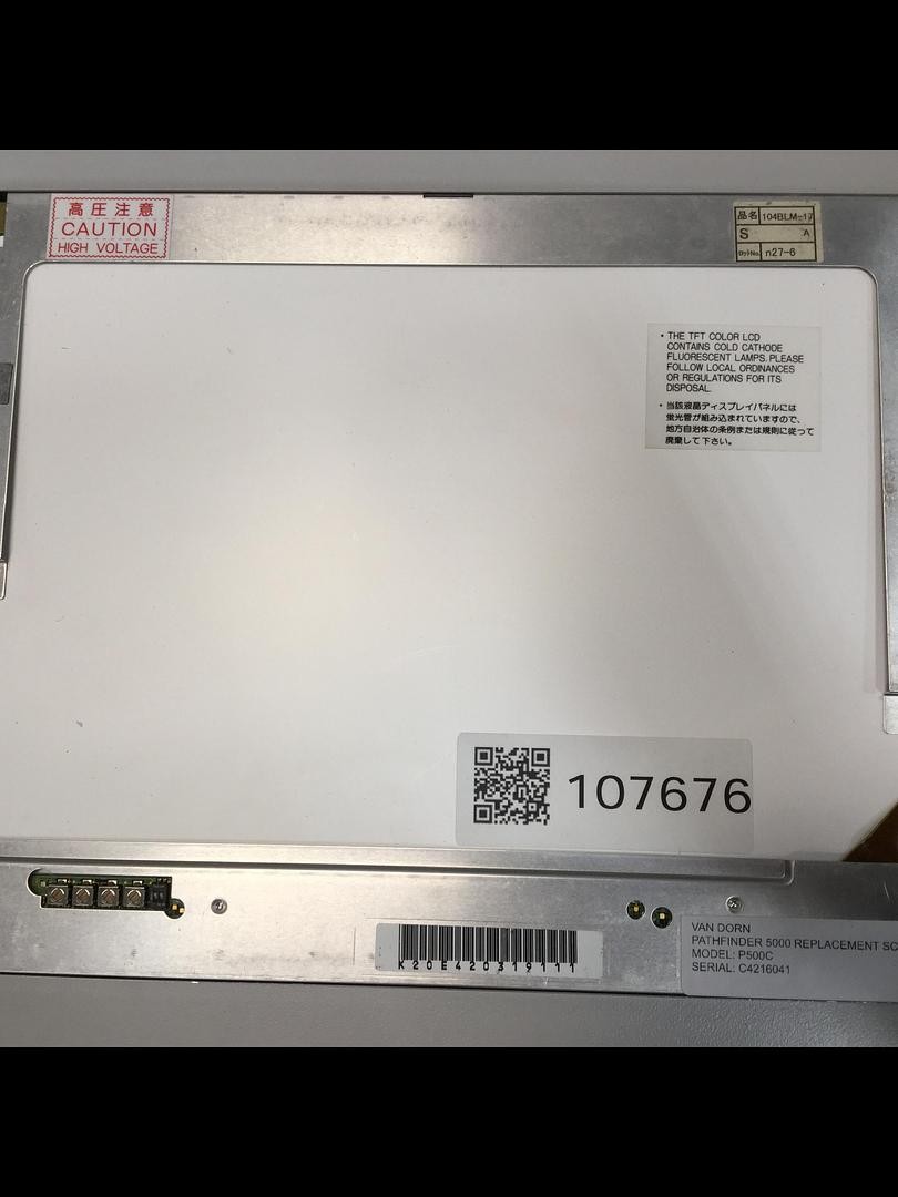 VAN DORN Pathfinder 5000 Replacement Screen P500C Used #107676