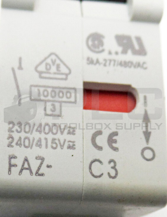 LOT OF 4 MOELLER FAZ-C3 CIRCUIT BREAKER 3AMP 1POLE