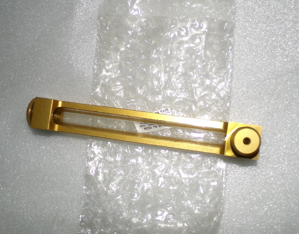 Gits 15234 Liquid Level Gauge Aluminum Gold Anodize Glass 1/2-14 Thread NEW