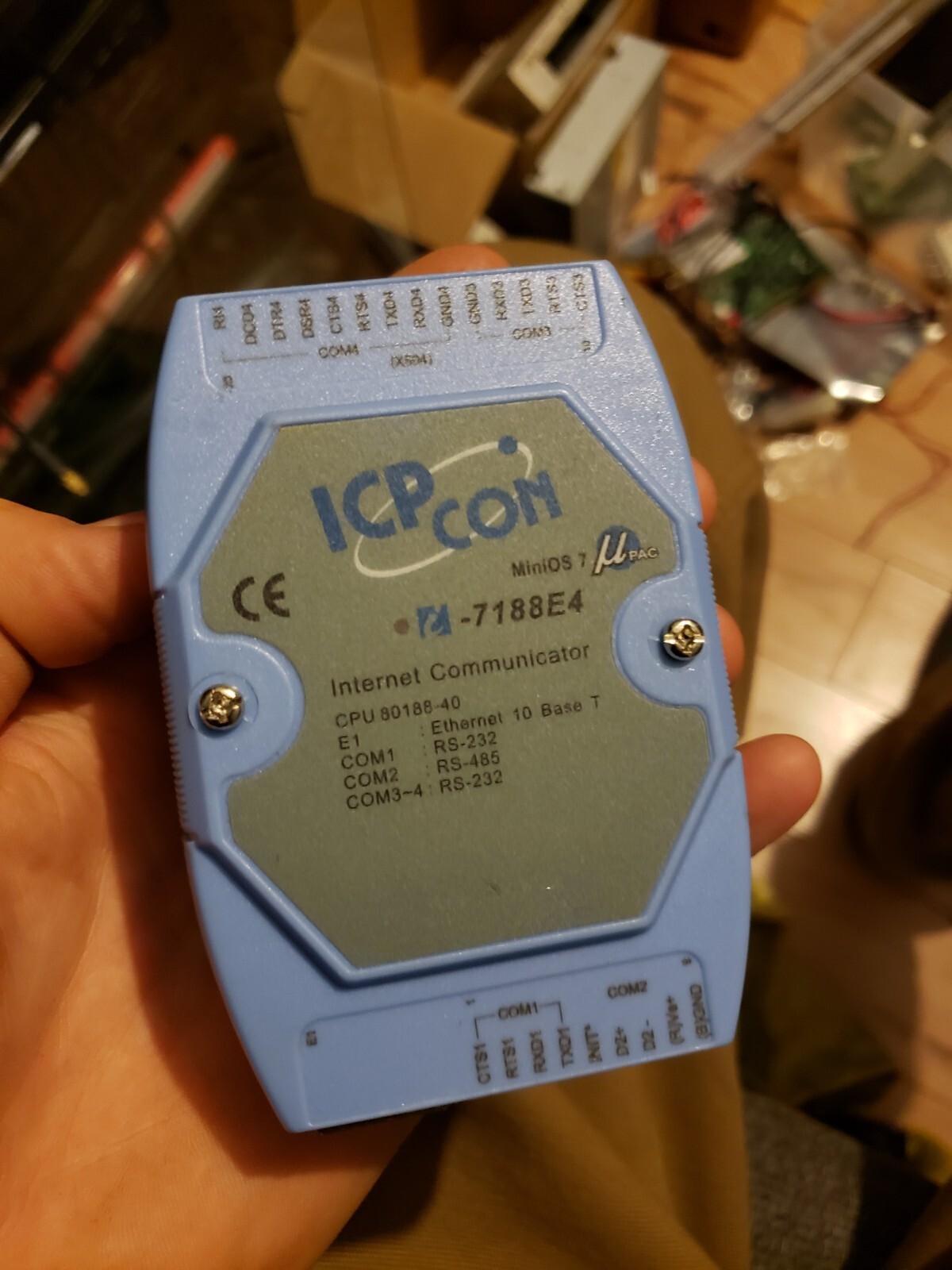 ICP CON MiniOS 7 Internet Communicator i-7188E4 ETHERNET 10 Base, RS-232 RS-485