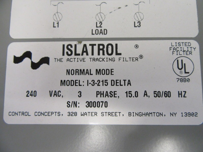 Islatrol 1-3-215 DELTA Active Tracking Filter