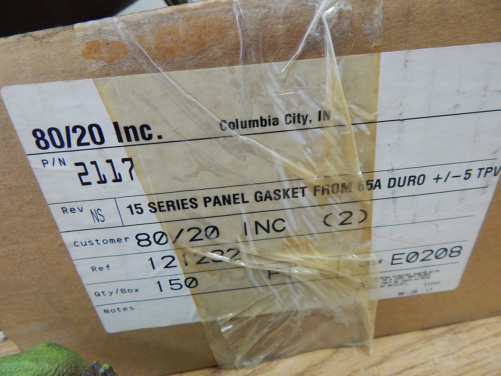 NEW 80/20 Inc. 2117 15 Series Panel Gasket 65A Duro 121 232 150′ *FREE SHIPPING*