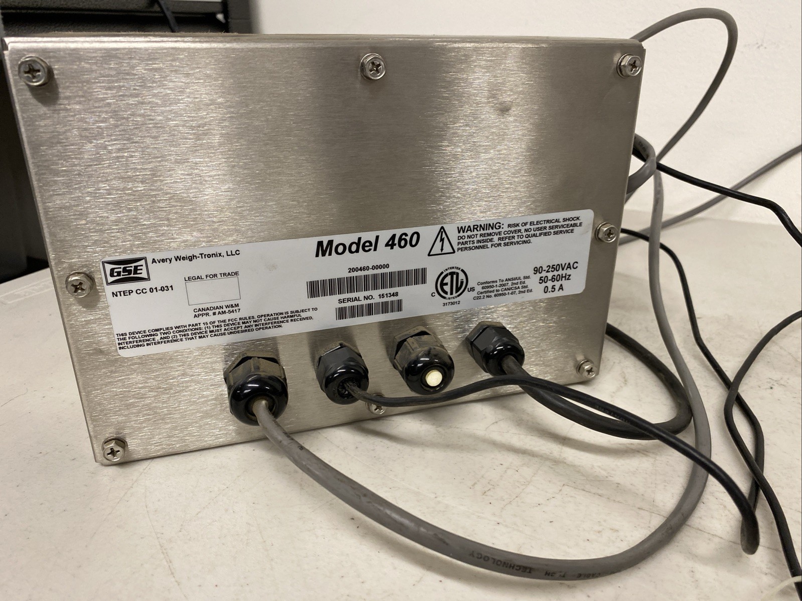 GSA Digital Weight Indicator Series 460 Scale Berne Calibrated 50lb Vishay