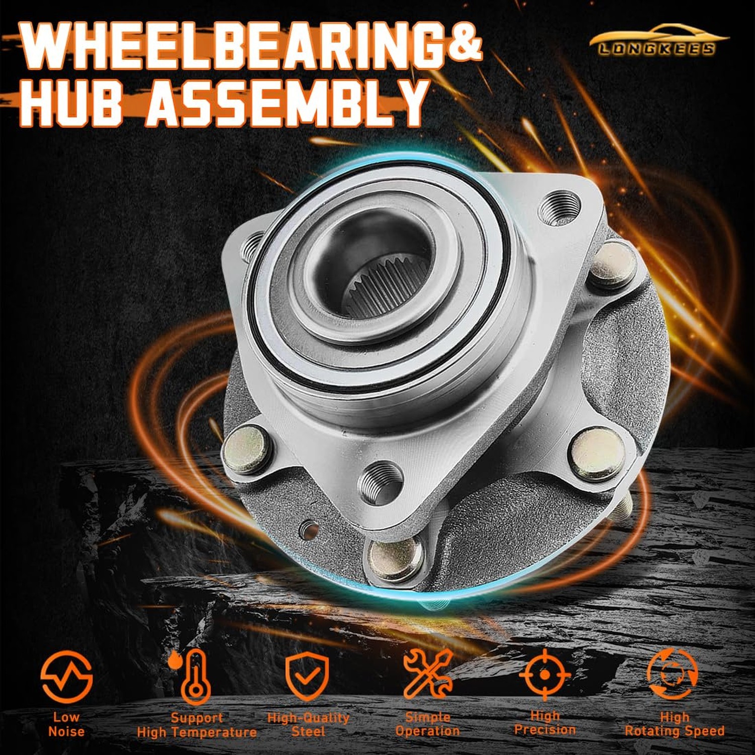 Rear Wheel Hub Assembly and Bearing FIT for 2012-2017 Toyota Camry, FIT for 2…
