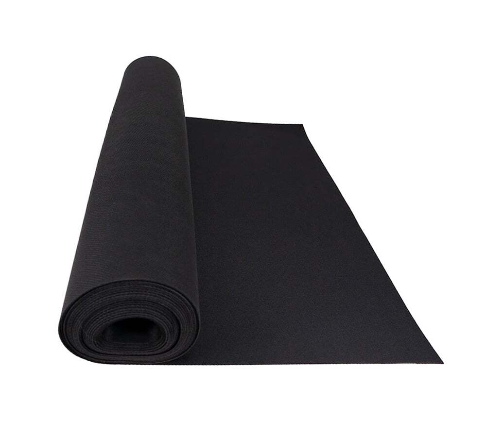 20’x27″ Black Neoprene Floor Runner w/ Non Skid Bottom & Slip-Proof Surface