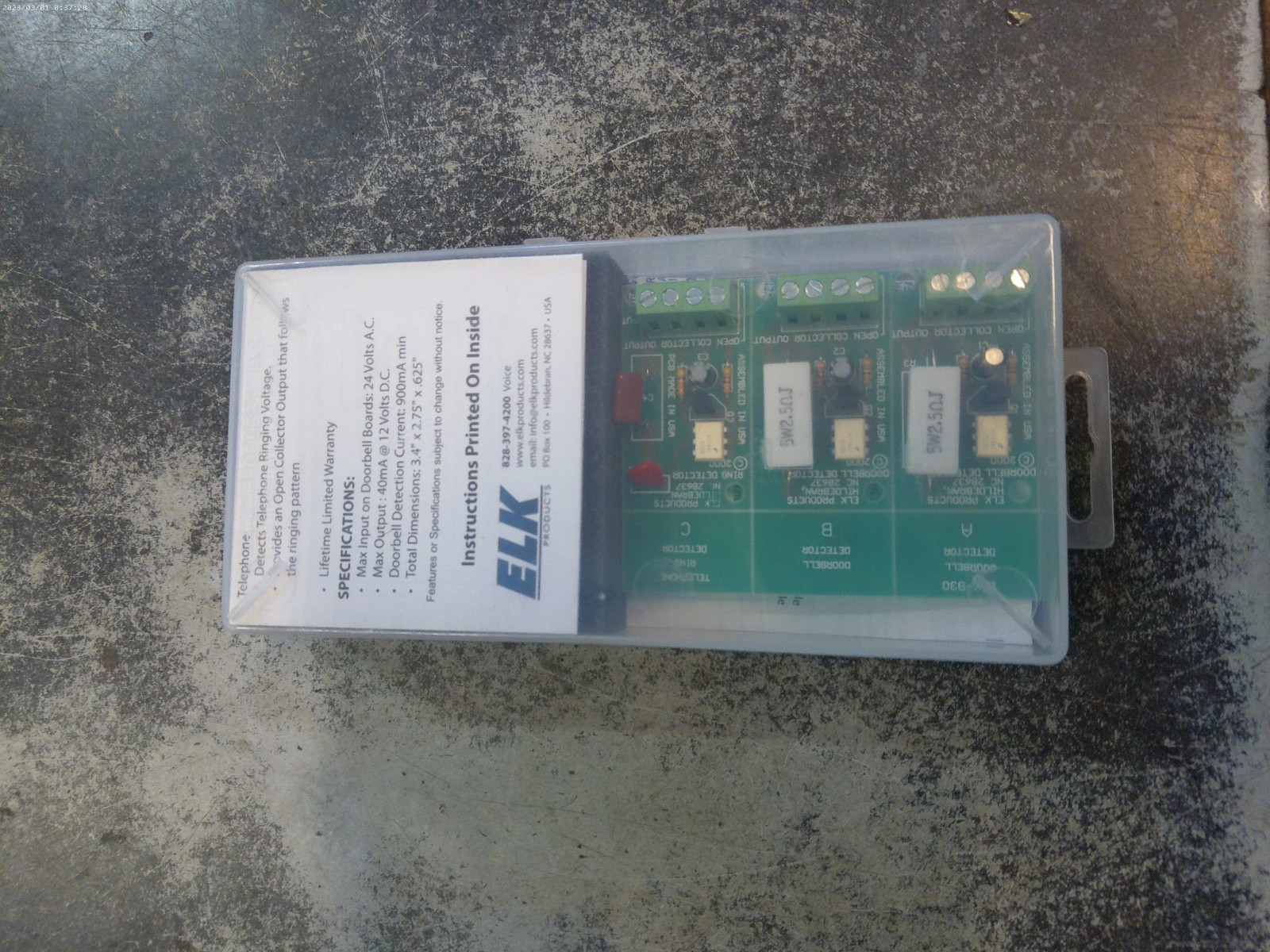 ELK-930 ELK Products Doorbell & Telephone Ring Detector – New