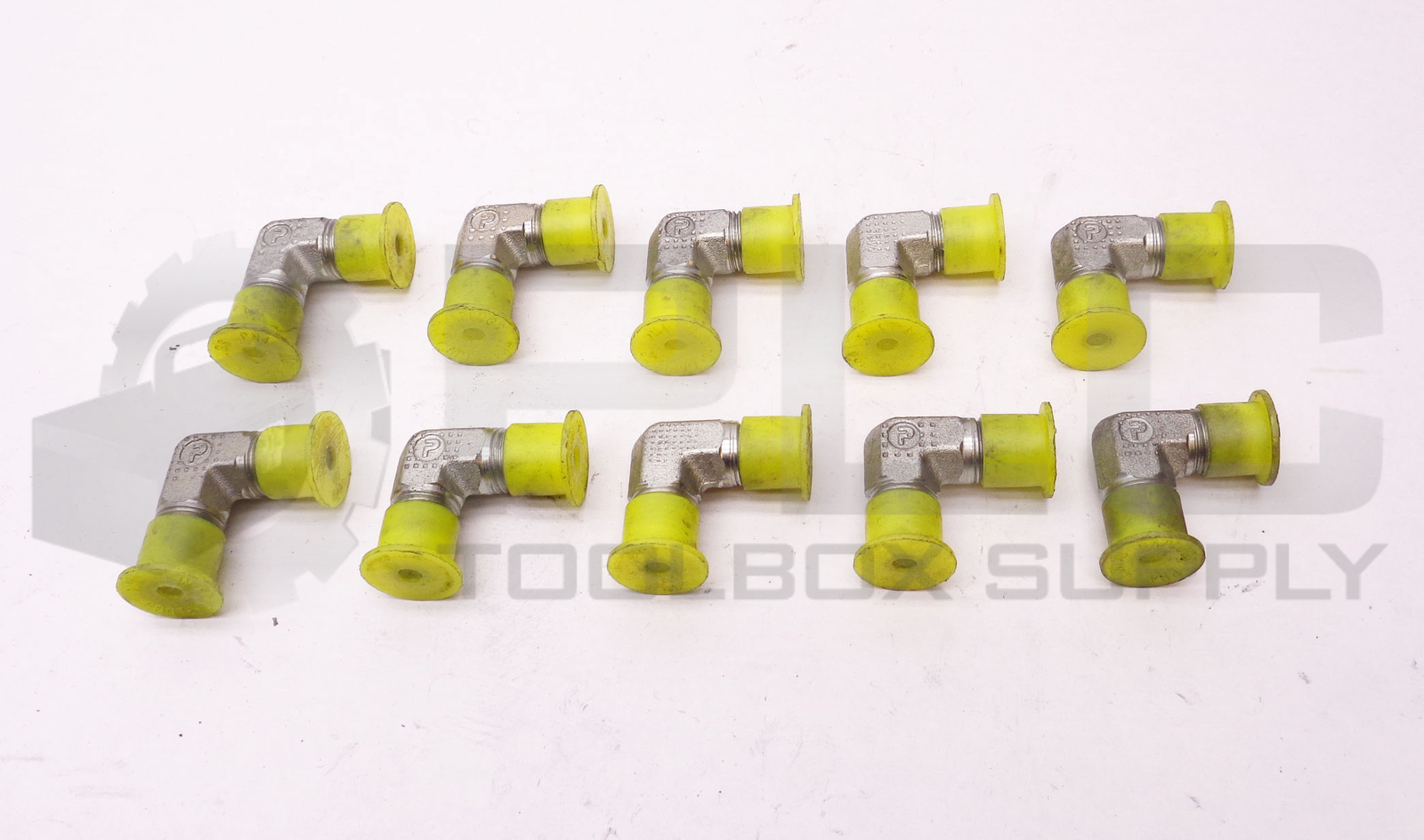 LOT OF 10 NEW PARKER 1/4″ MALE 9/16″ TAPERED MALE 90° ELBOW FITTING