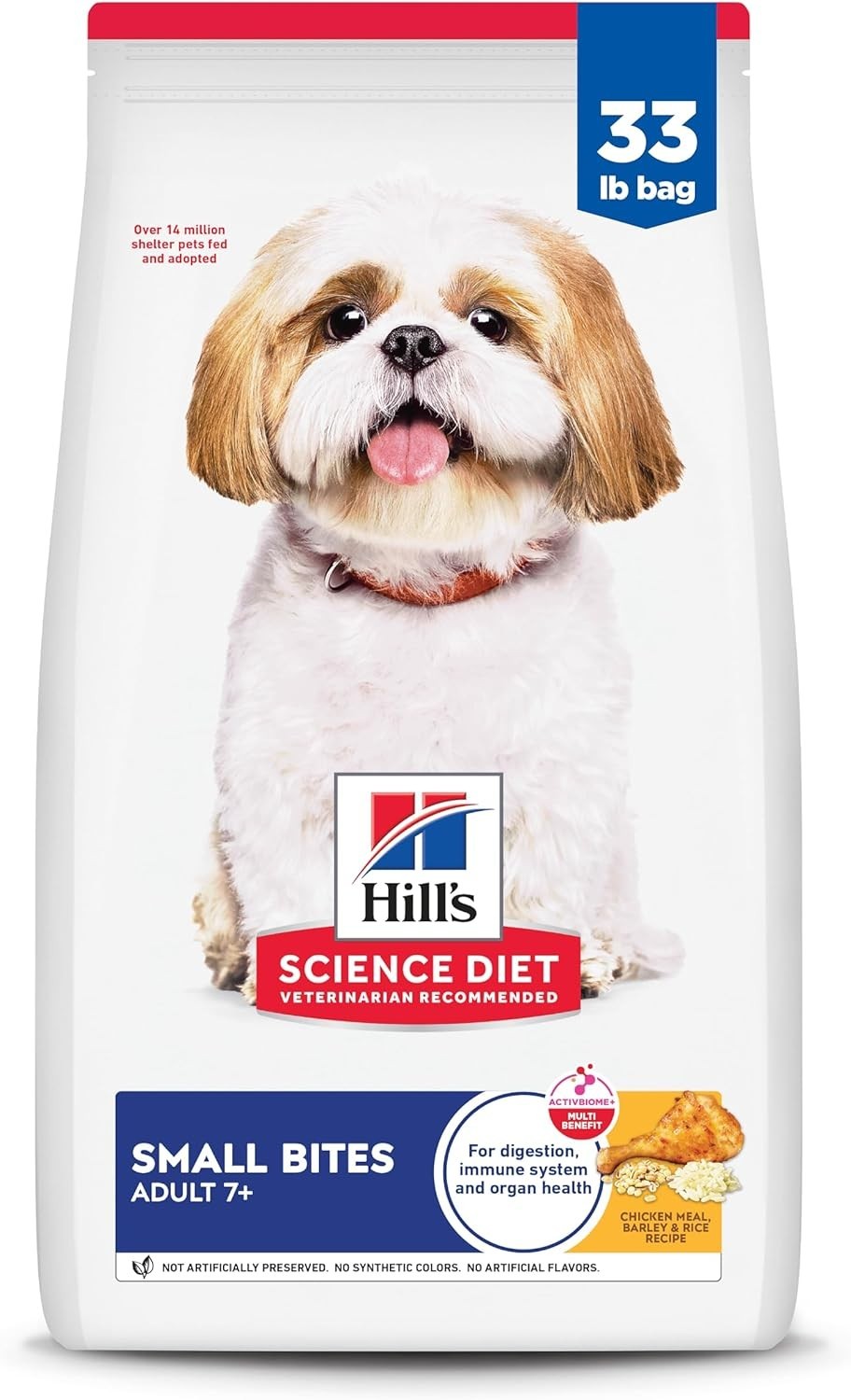 Hill’s Science Diet Small Bites 7+ Senior Dry Dog Food – Chicken Recipe, 33lb