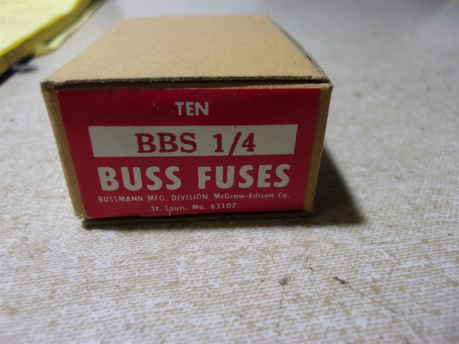 NEW Buss BBS-1/4 Fuses F82647, Box of 10 *FREE SHIPPING*