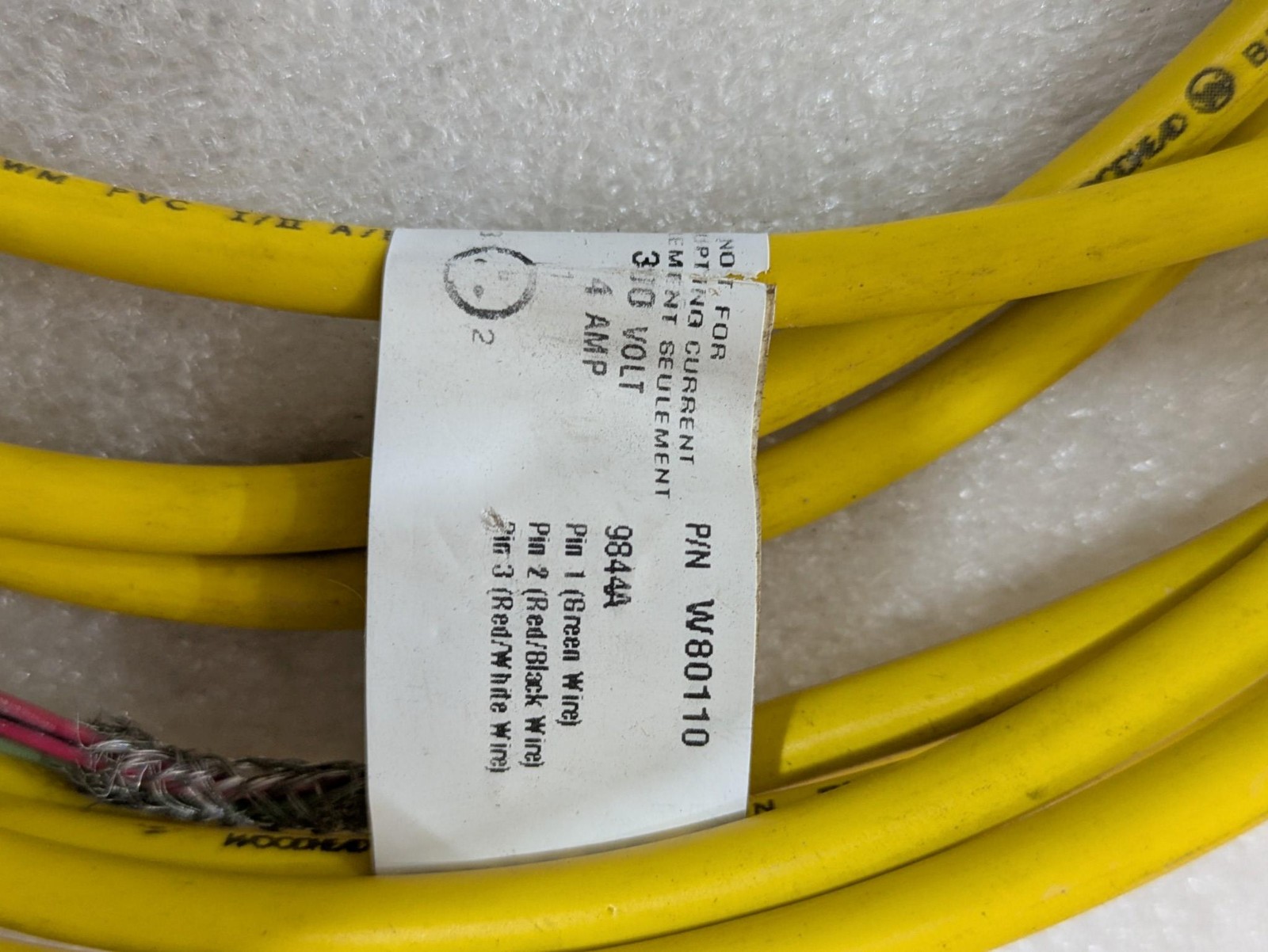 IFM Efector W80110 3-Wire Micro Style Sensor Cordset Cable Industrial OEM
