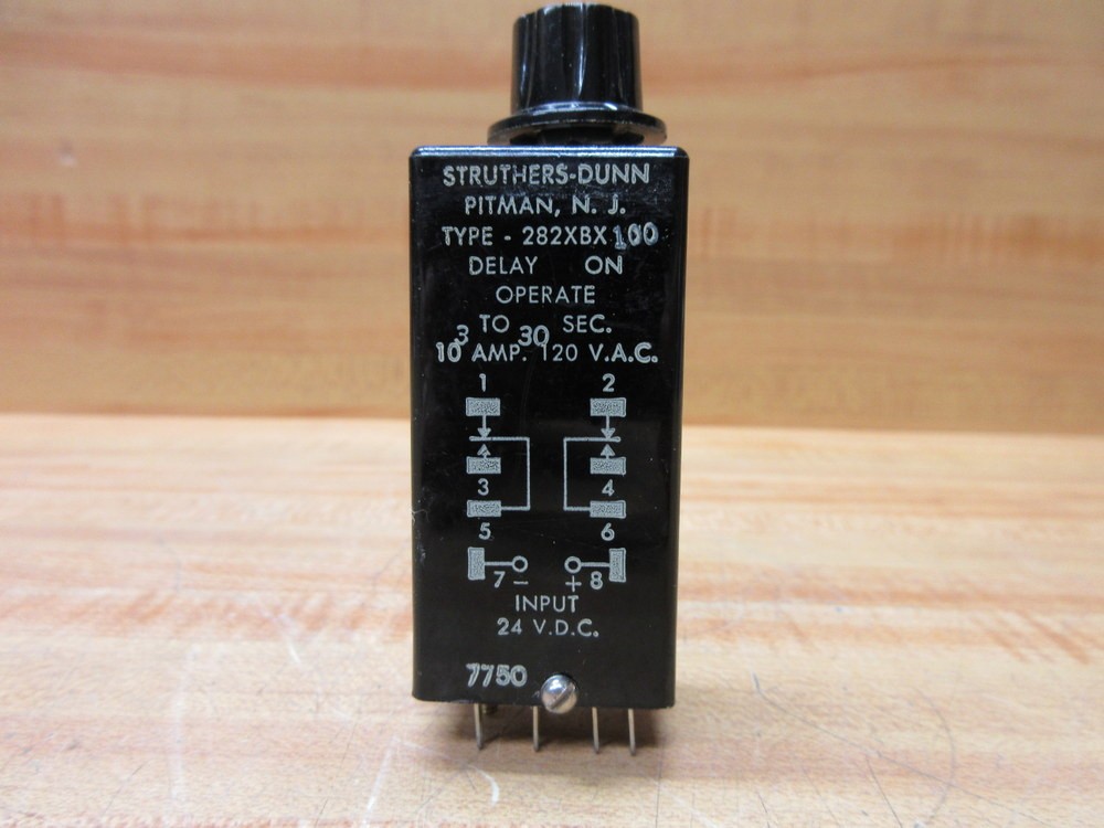 Struthers Dunn 282XBX-100 Time Delay Relay 282XBX100