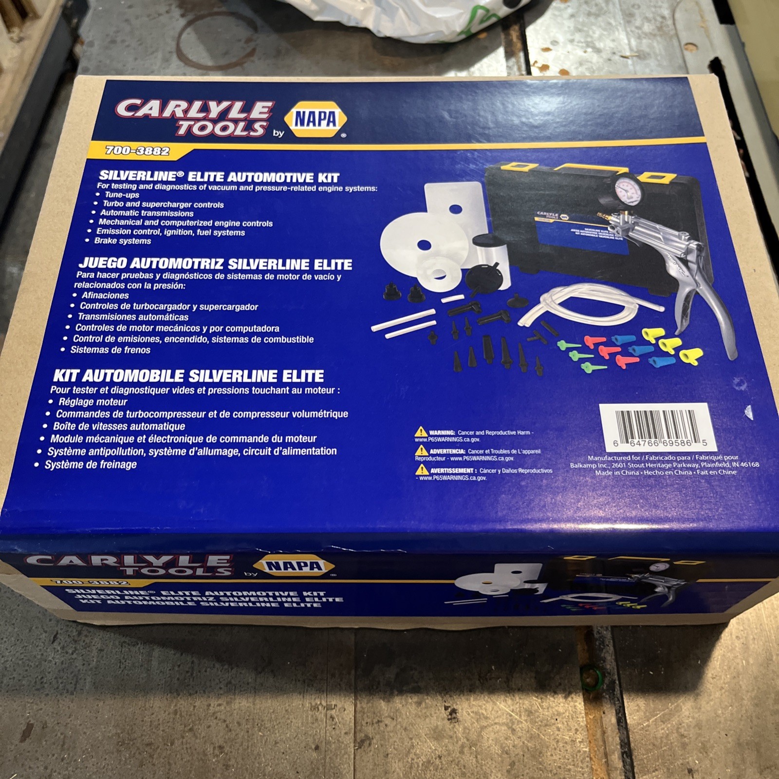Napa Automotive Silver line Elite Brake Bleeding Kit 700-3872 Mityvac NV8500