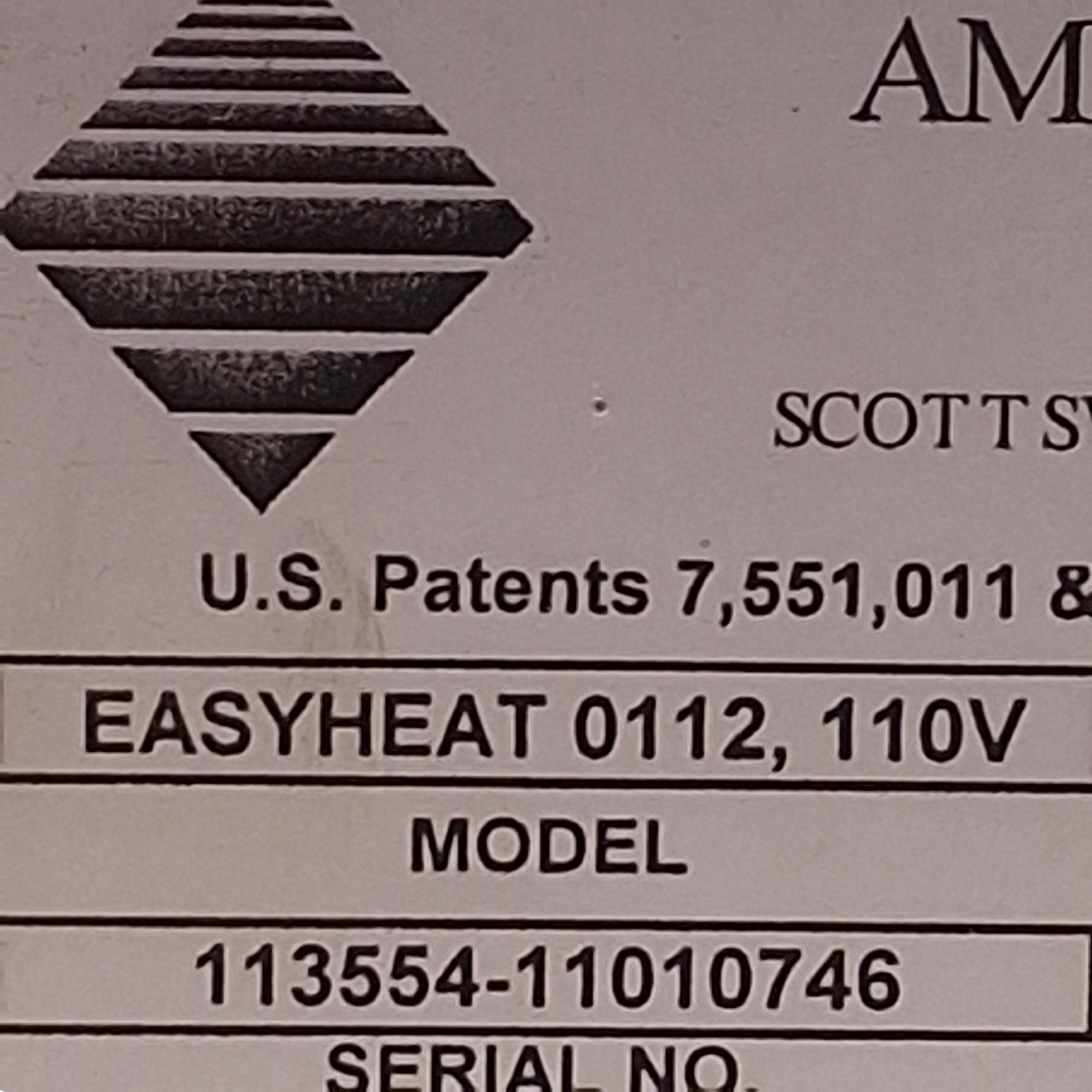 Ameritherm EasyHeat 0112 Induction Heating System 105-140Vac, 45°C Max, 5.6 Bar