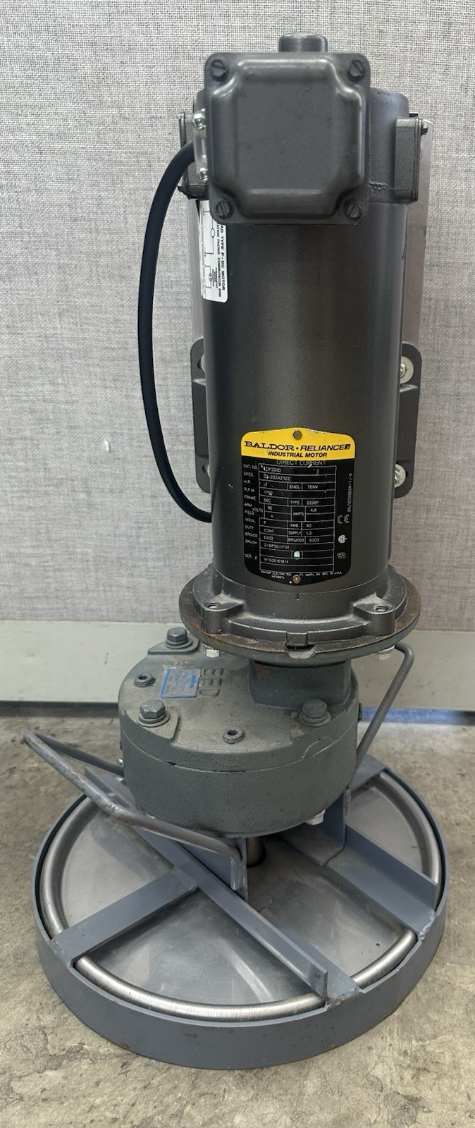 Five Gallon Ring Mount Mixer, Leeson, IPTS, RPQ1, Baldor Reliance Industrial