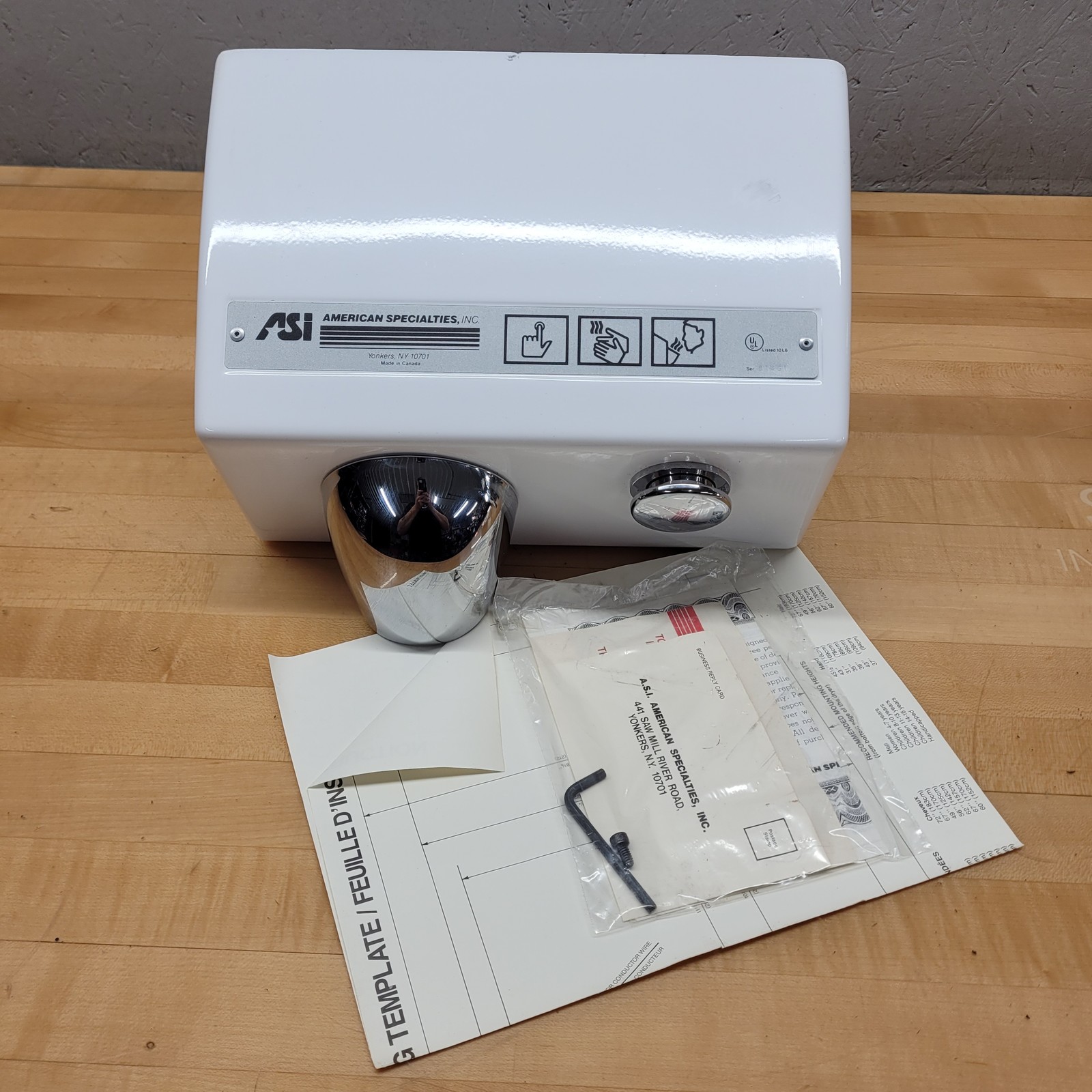 ASI MT1O Hand Dryer, Surface Mount,110-120V, Push Button – USED
