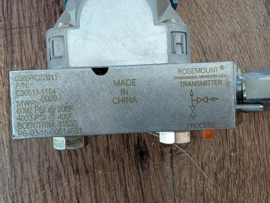 ROSEMOUNT PRESSURE TRANSMITTER , Model 3051CG5A02A1AS5E5M5 2000 psi (C1)