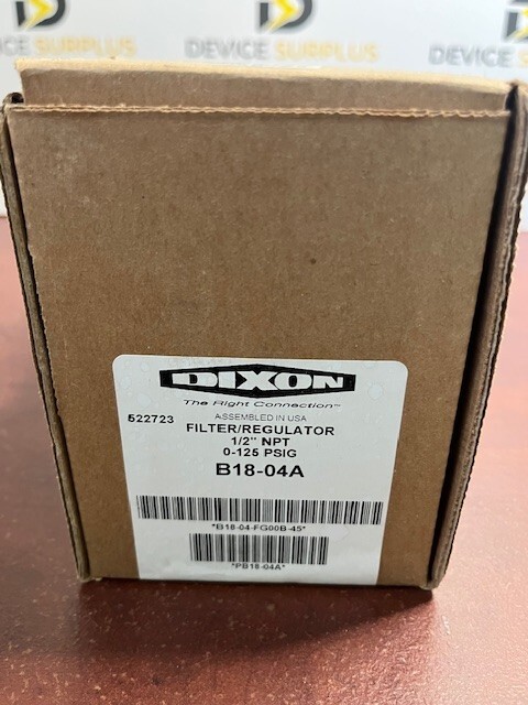 Wilkerson DIXON B18-04A, Filter/Regulator, 1/2″ NPT, 0-125 PSIG New