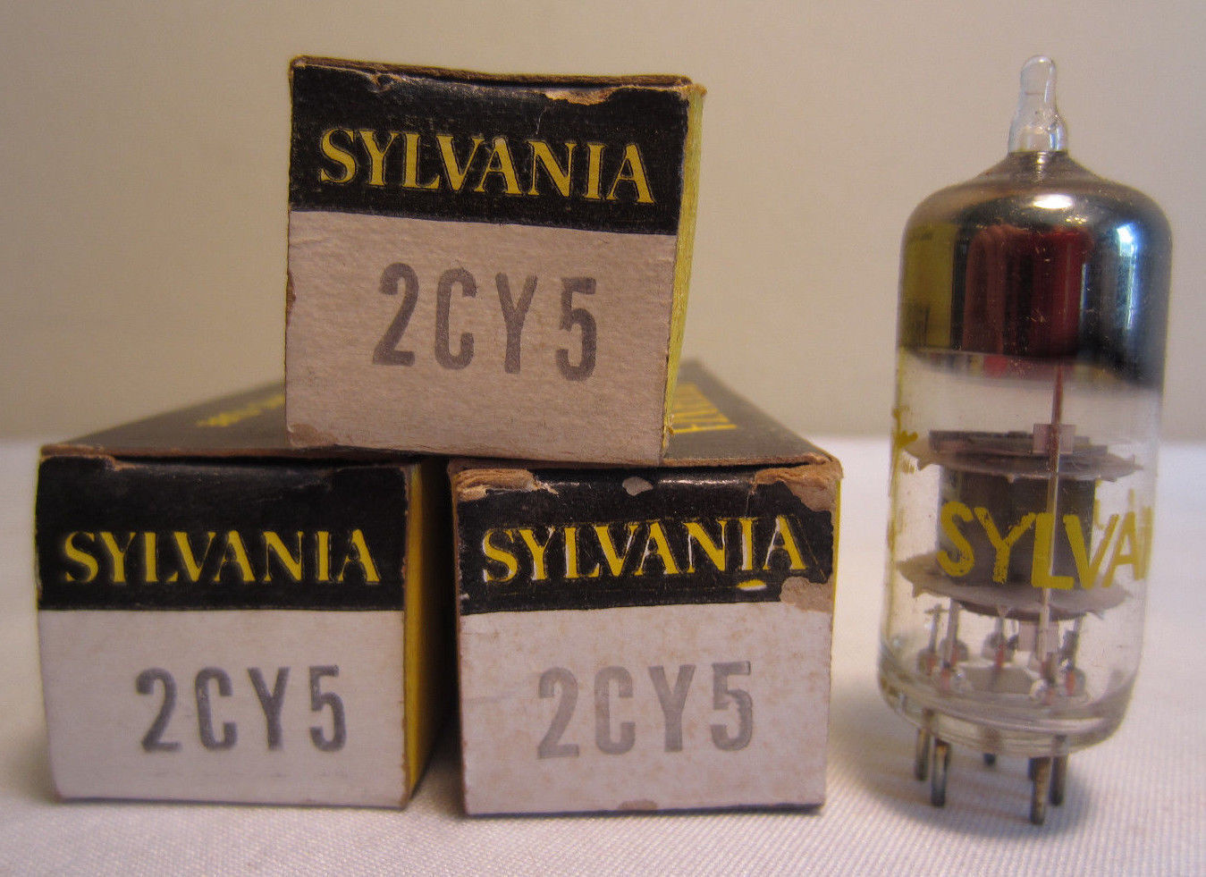 Lot Of 3 Sylvaina 2CY5 Electronic Tubes In Boxes