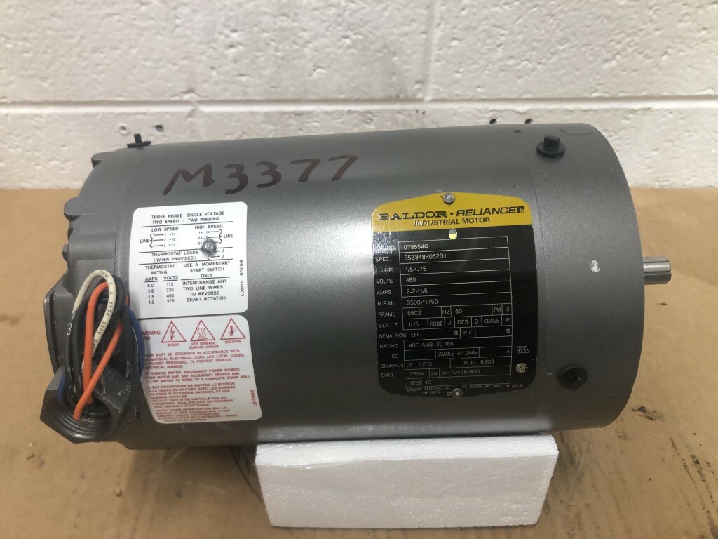 Baldor Reliance 35Z848R062G1 079554Q 1.5 HP Motor