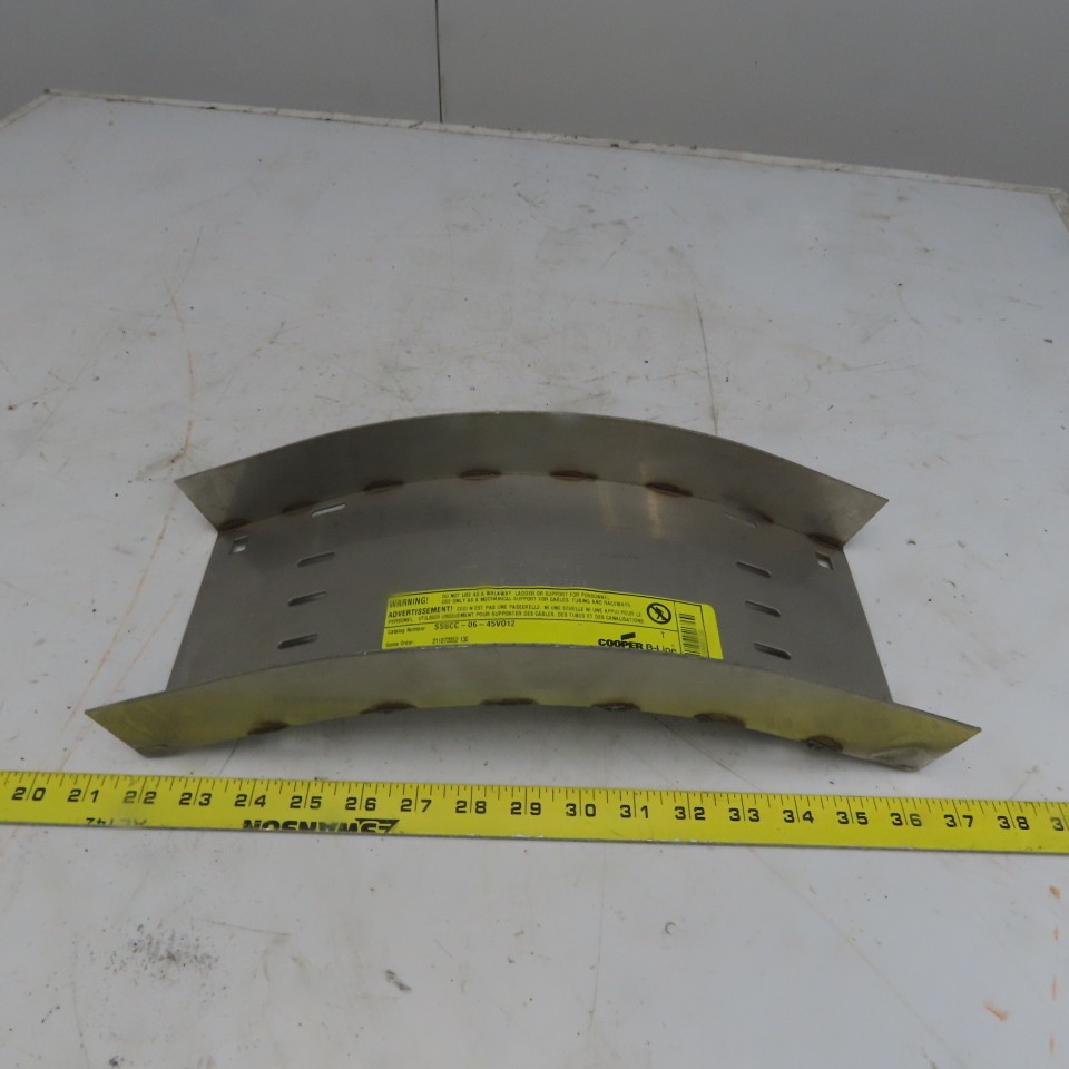 B-Line SS6CC-06-45V012 Stainless Steel Outside 45° 6″W Cable Tray