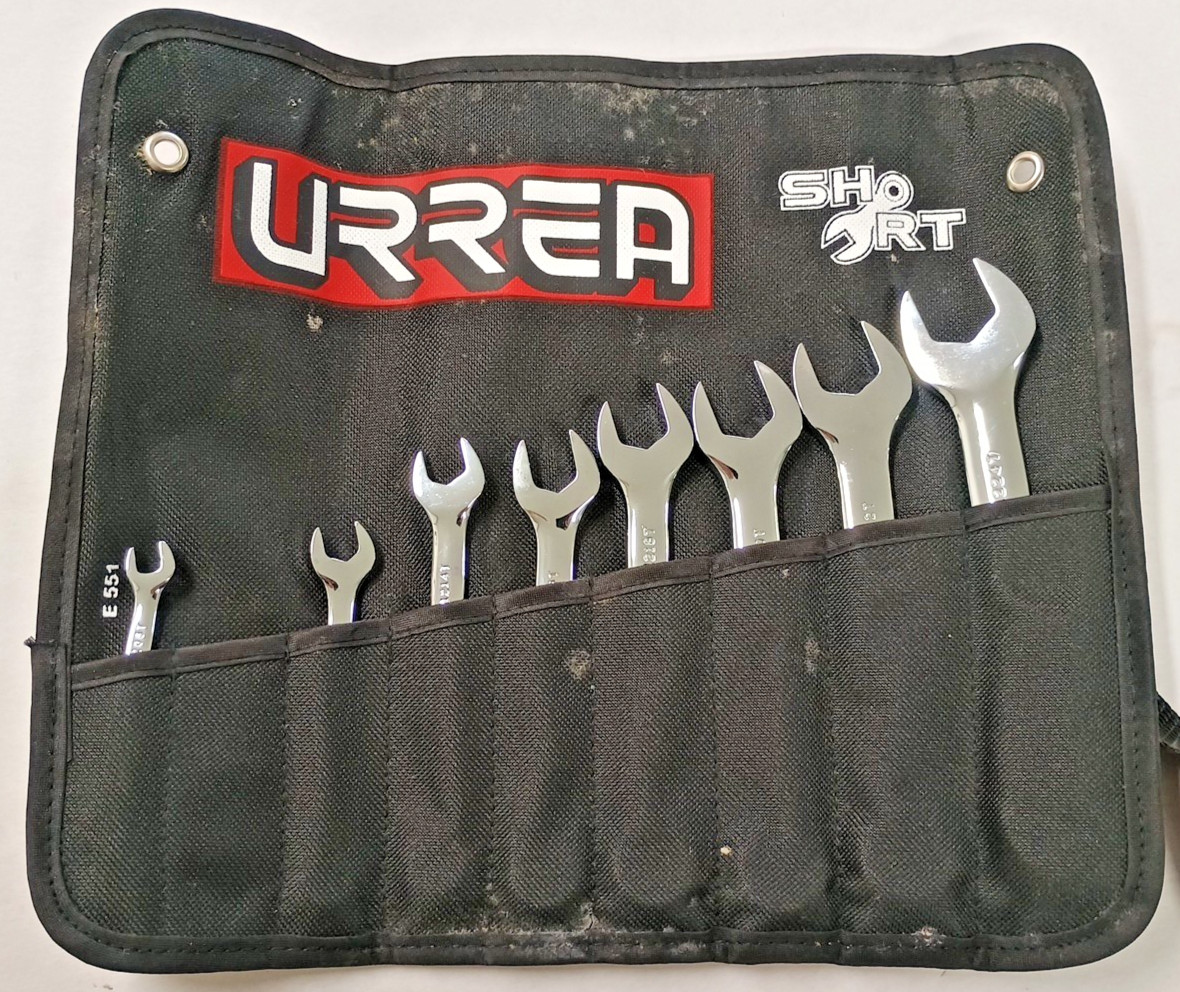 Urrea Sae 8 PC Wrench 3/4 To 1/4 5/16 Is Missing Combination 12 Point Dirty Case