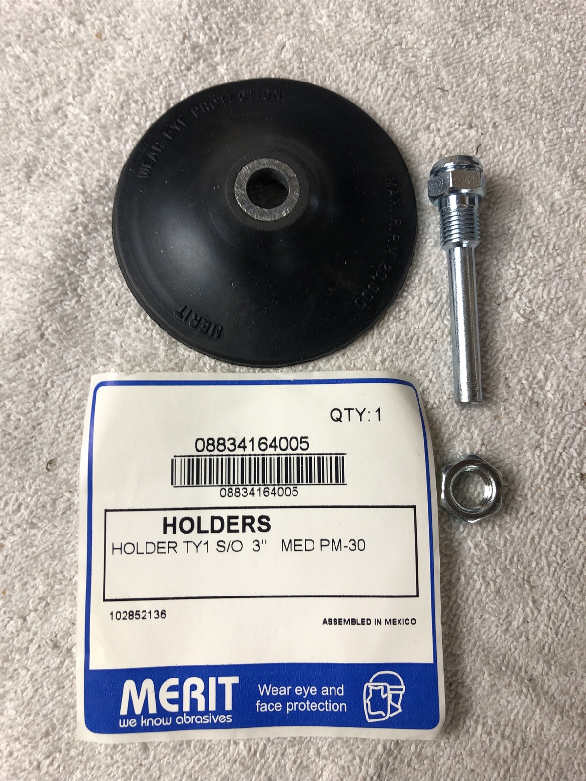 Merit Abrasives 8834164005 Disc Backing Pad 1/4″ Shank (4042)