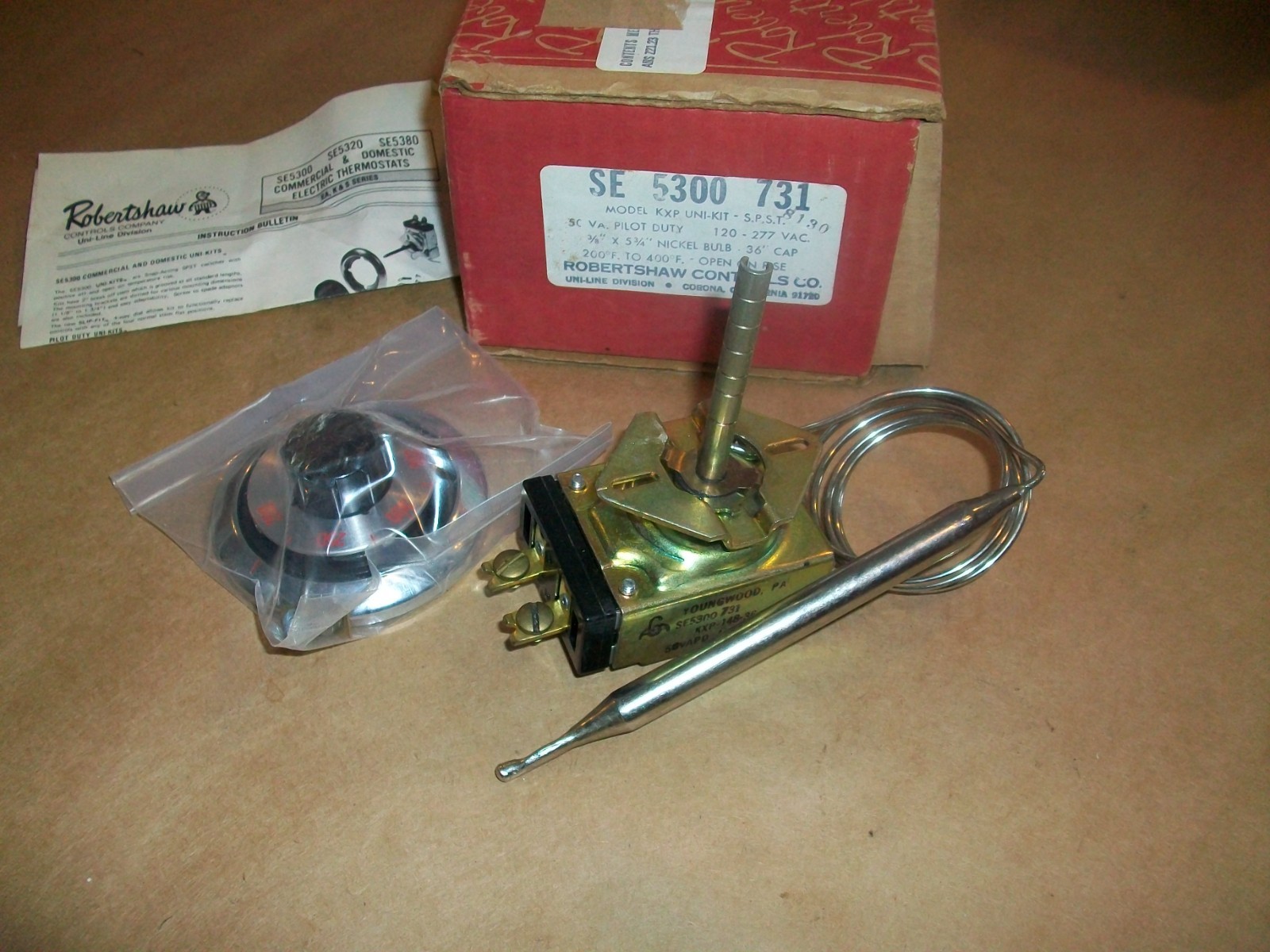 Robershaw KXP UNI-KIT SE 5300 731 120-277VAC 200°- 400° 36″ CAP NEW IN BOX