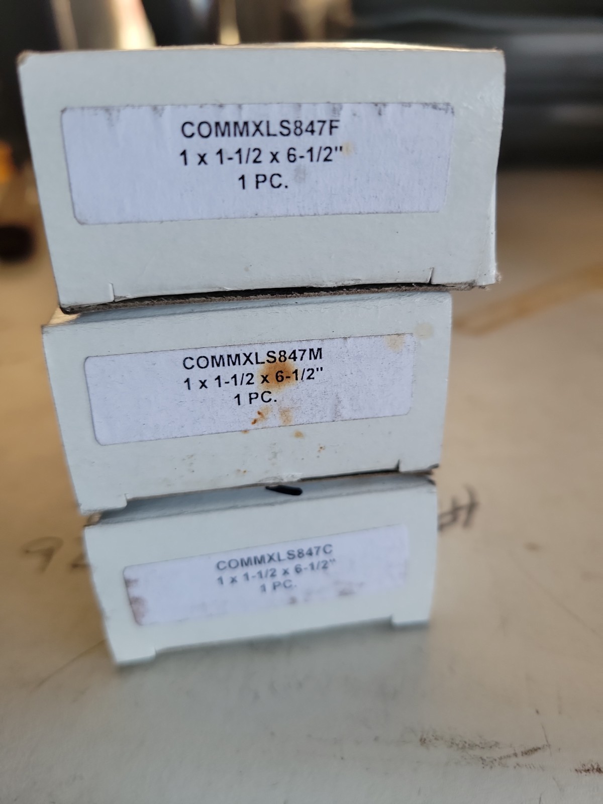 (3) MARTINDALE ELECTRIC COMMXLS847 ABRASIVE STONES 1×1.5×6.5″ Coarse Med Fine