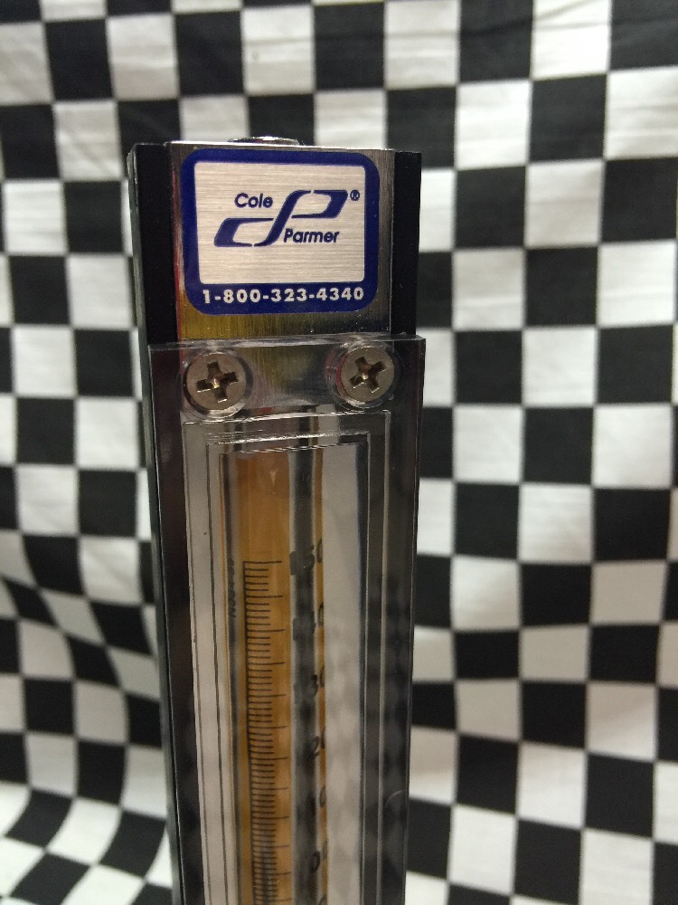 Cole-Parmer Correlated Flowmeter hi-res valve 316SS 150mm 1682mL/min air #1542Z6