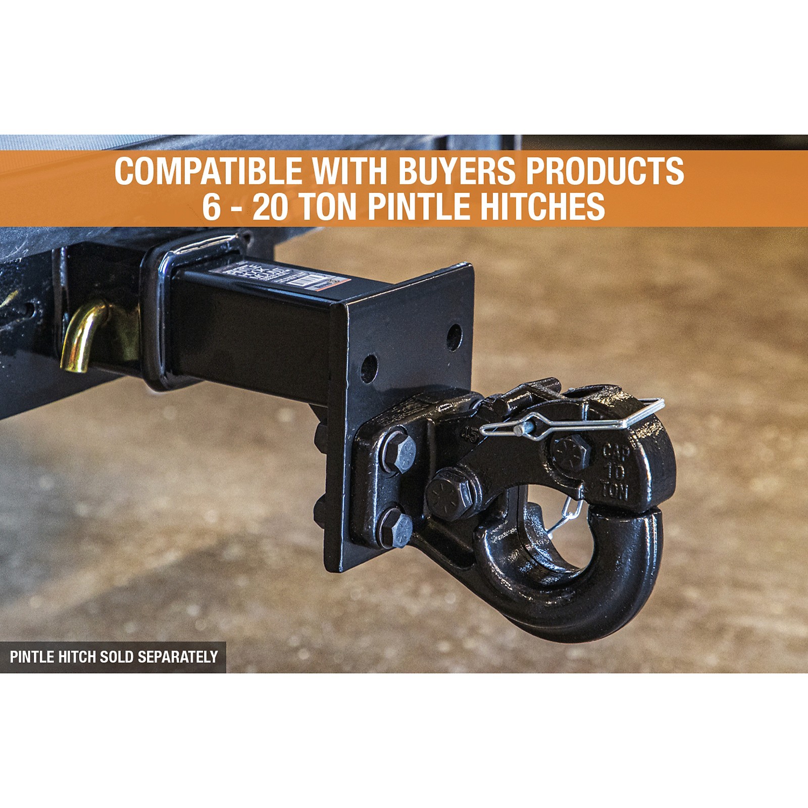 Buyers Products, 2-1/2in. Pintle Hook Mounting Plate, Fits Receiver Size 2-1/2