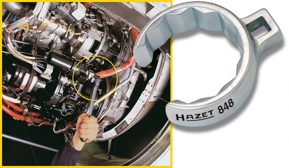 Hazet Wiave ad Anello Aperto 10mm 3/8″ Inner-Square 10=38 18 848Z-18