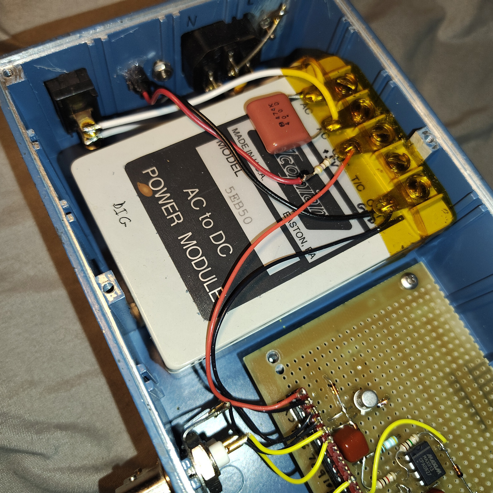 Laser pulse box 10K – 15K timing for buffer and detector acopian 5EB50 AC to DC