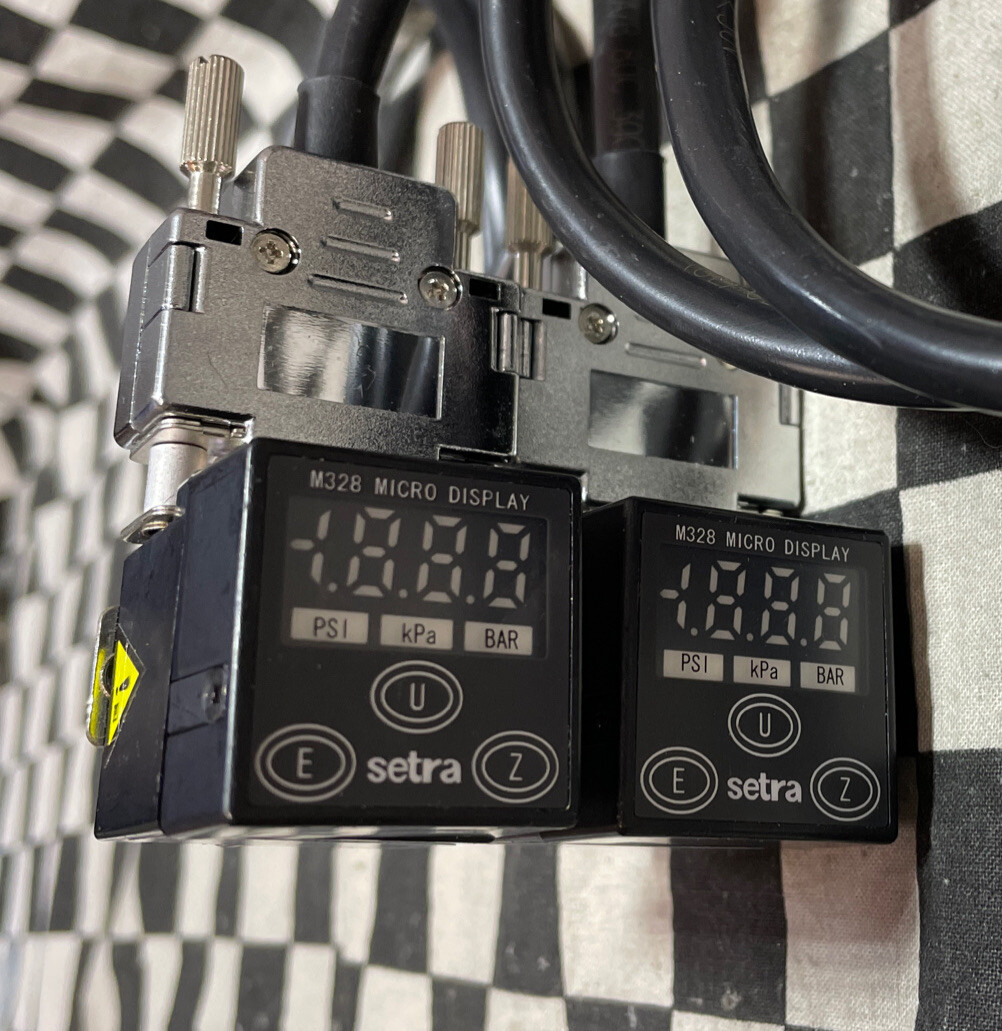 Setra Pressure Sensor Transducer, 328GL3ADENS, M328 MICRO DISPLAY, Lot of 2