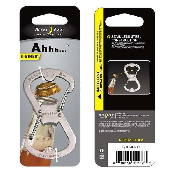 Nite Ize Sbo-03-11 S-Biner Key Clip, Silver, Stainless Steel, Key Holder,