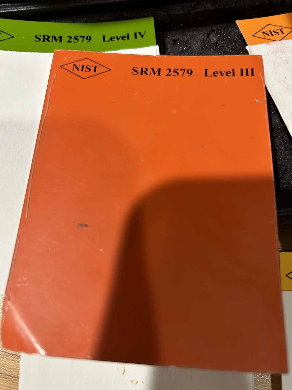NIST SRM 2579 LEAD BASED PAINT FILM LEVEL I to IV and BLANK for PXRF