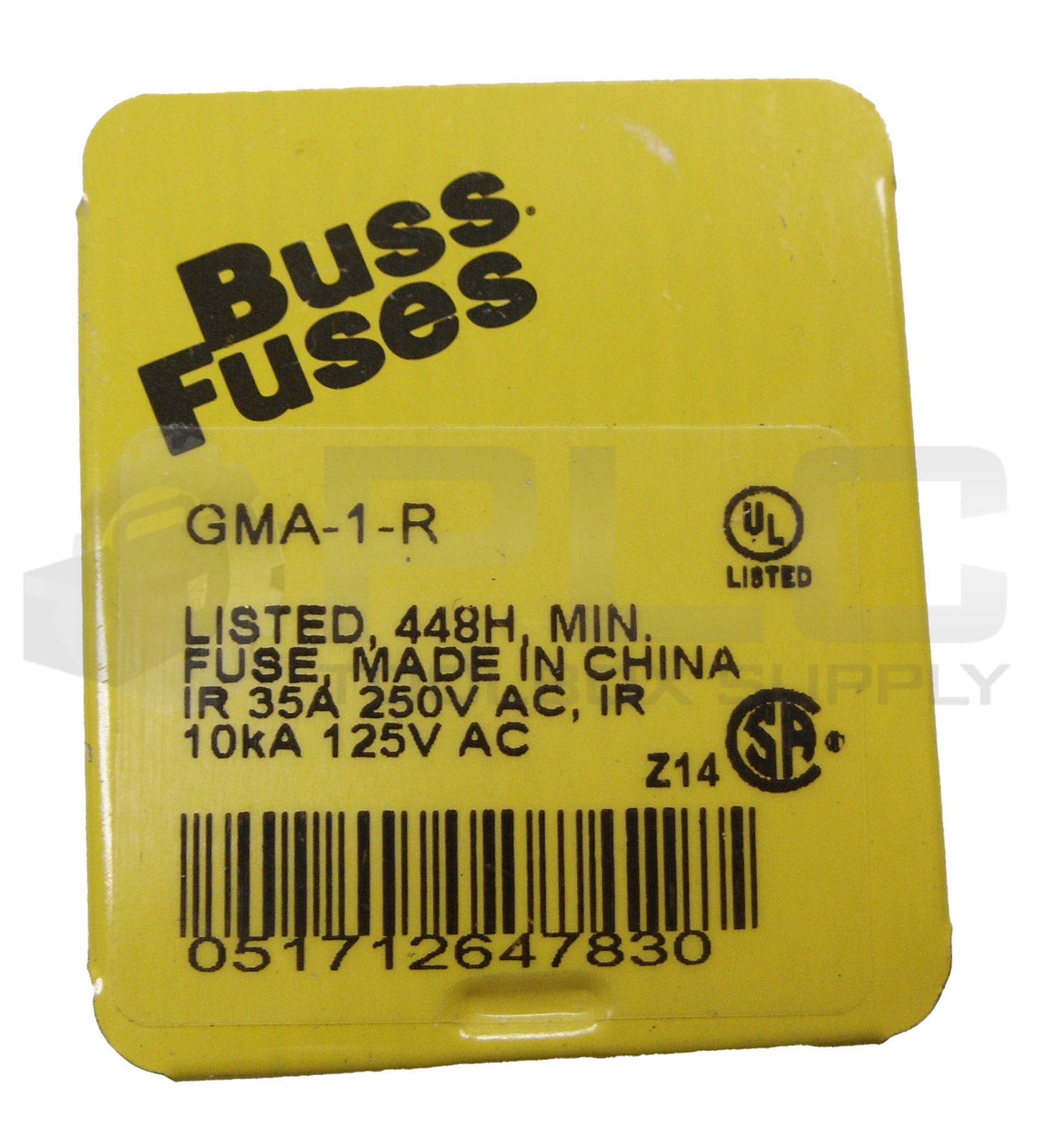 NEW BOX OF 35 COOPER BUSSMAN GMA-1-R GLASS FUSE 35A 250VAC