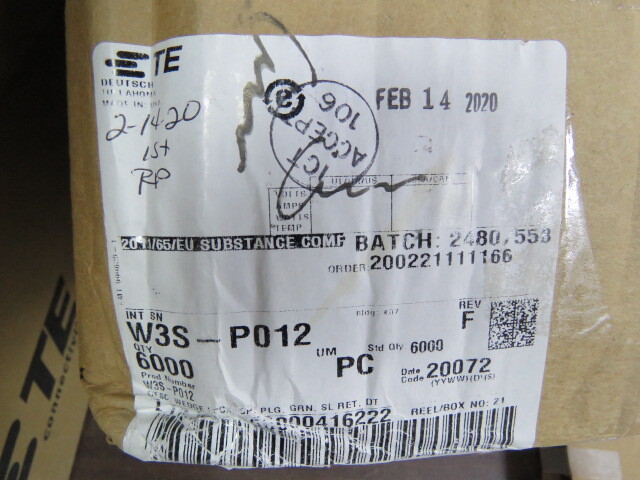 DEUTSCH W3S-P012 Qty of 250 per Lot DEUTSCH W3S-P012
