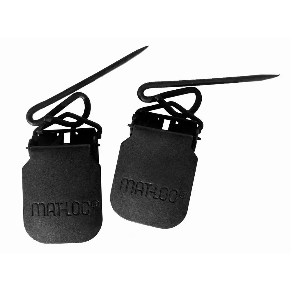Mat-Loc Car Floor Mat Retention Clips Black (2-Pack)
