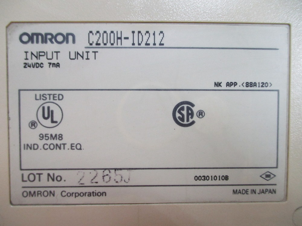 Omron C200H-ID212 Input Unit C200HID212 W/O Terminal Strip