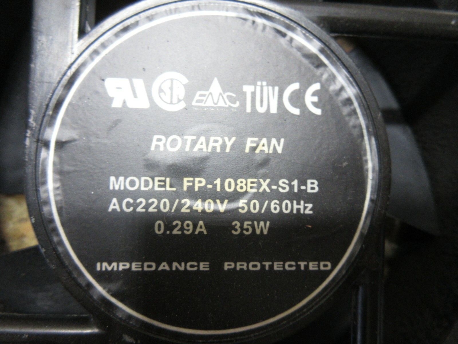 EMC ROTARY FAN FP-108EX-S1-B AC220/240V 50/60HZ 0.29A 35W