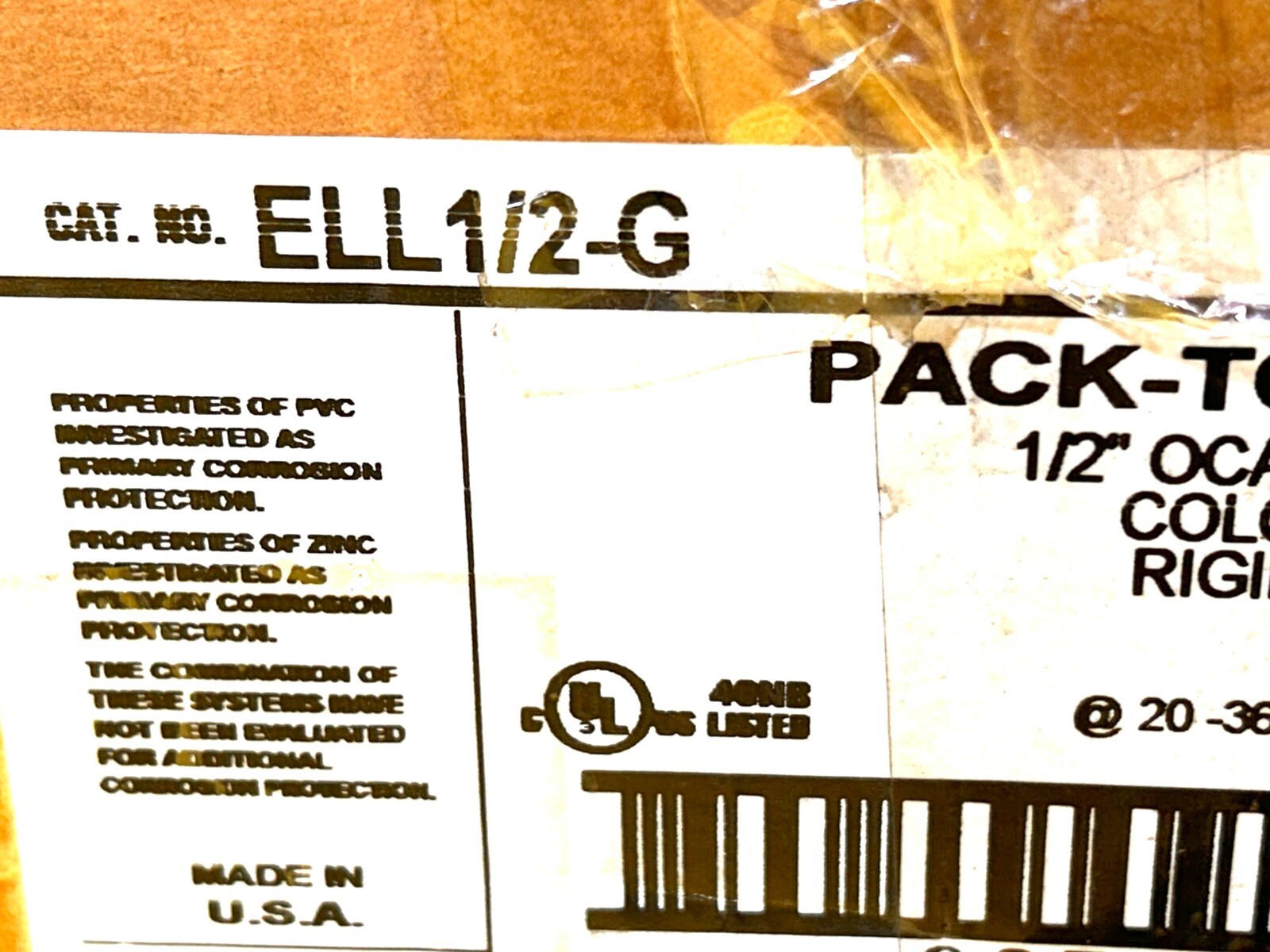 THOMAS & BETTS ELL1/2-G 1/2″ OCAL (R) 90 ELBOW COLOR GRAY RIGID STEEL PVC CTD