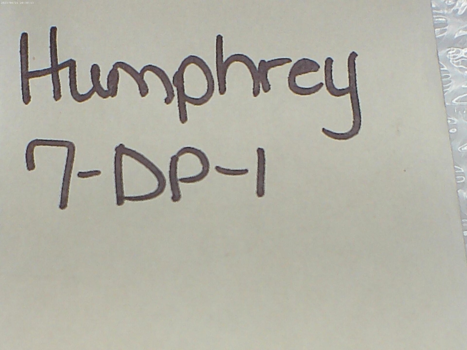HUMPHREY 7-DP-1 CYLINDER UNMP