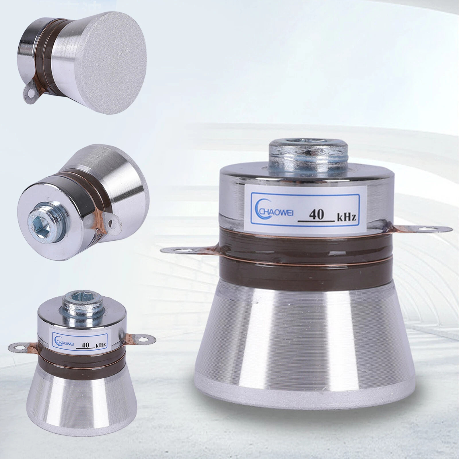 40KHz Aluminum Alloy Ultrasonic Piezoelectric Transducer Cleaner High Conversion