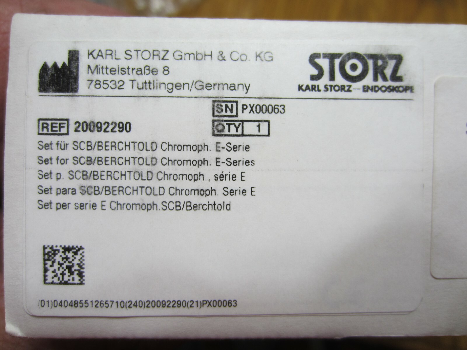 New Karl Storz 20092290 Interface SCB/Berchtold Chromophare E-Series