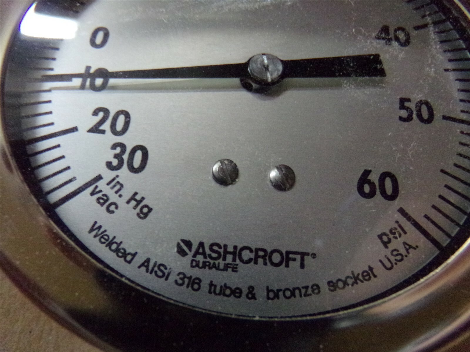 NEW Ashcroft AISI 316 Tube + Bronze Socket Pressure Gauge *FREE SHIPPING*